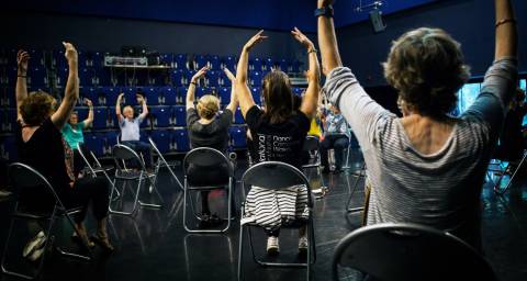 Dance for Parkinson's ballet pose in class